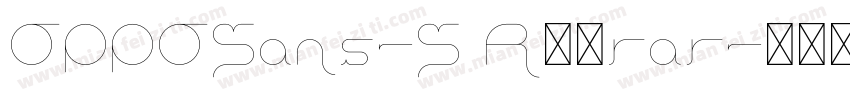 OPPOSans-S R字体rar字体转换